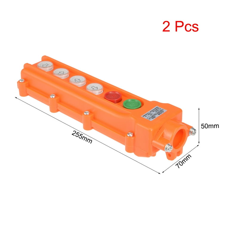 2 Buttons Pendant Control Switches Pushbutton Switches for Crane Hoist Wal front Handheld Crane Hoist Push Button Switch 2 Buttons Pendant Control Switches Pushbutton Switches for Crane Hoist Wal front Handheld Crane Hoist Push Button Switch